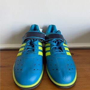 Adidas PowerLift Train Weightlifting Mens Size 12.5 Blue Yellow Sneakers Lace Up